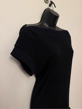 John Galliano Vintage Black Jersey & Knit Dress